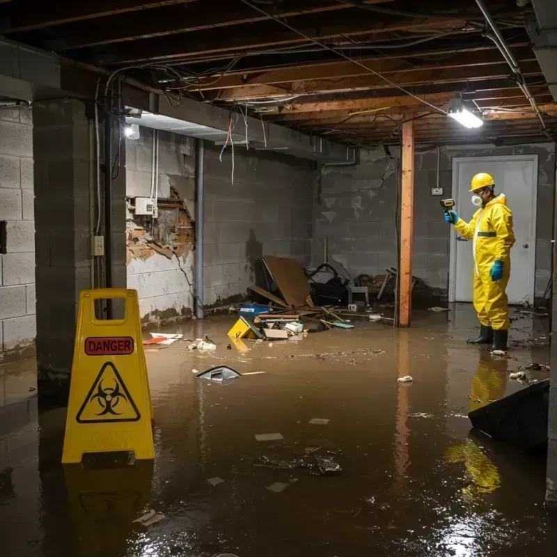 Flooded Basement Electrical Hazard in Burns, TN Property